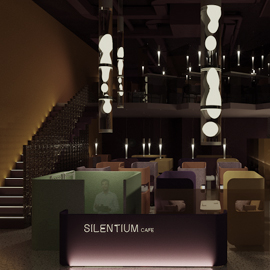 Интерьер кафе «Силентиум» от Глеба Горбачёва